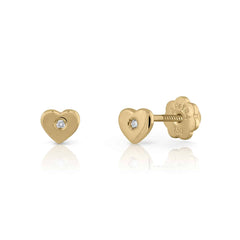Pendientes oro diamante Tiny corazón