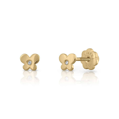 Golden Tiny Collection Diamond Earrings - Shasha