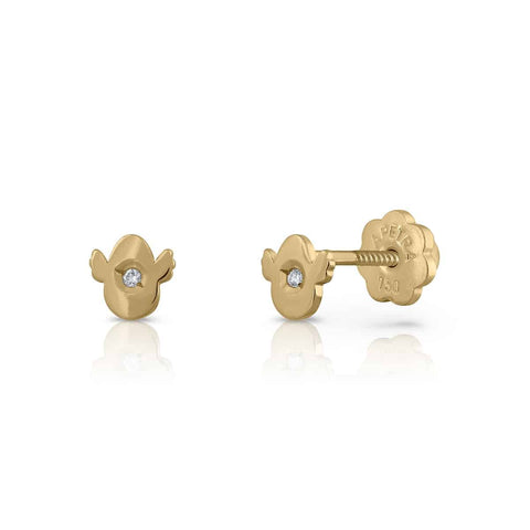 Golden Tiny Collection Diamond Earrings - Petra