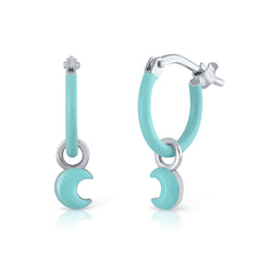 Mini aritos Colors esmalte luna