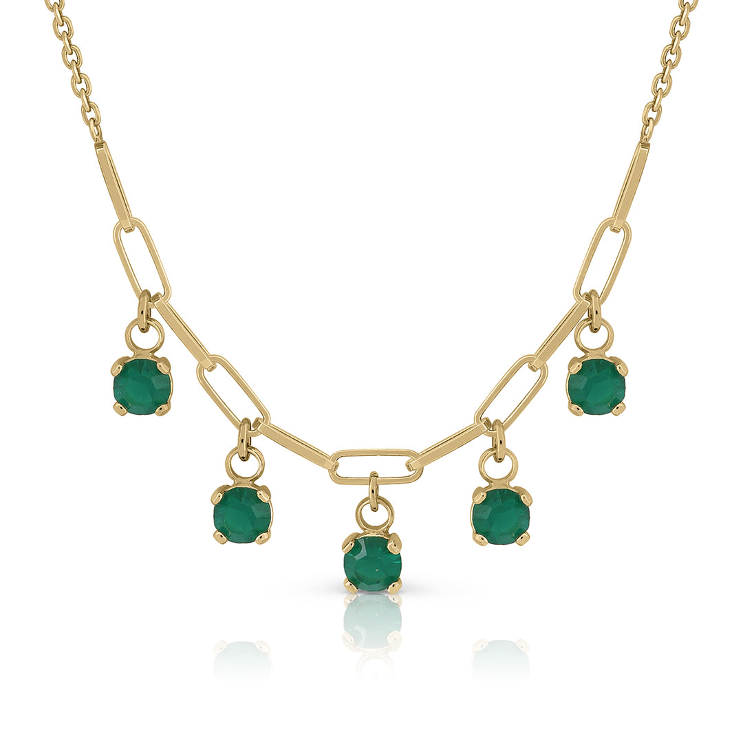 Collar pandereta Lotus piedras