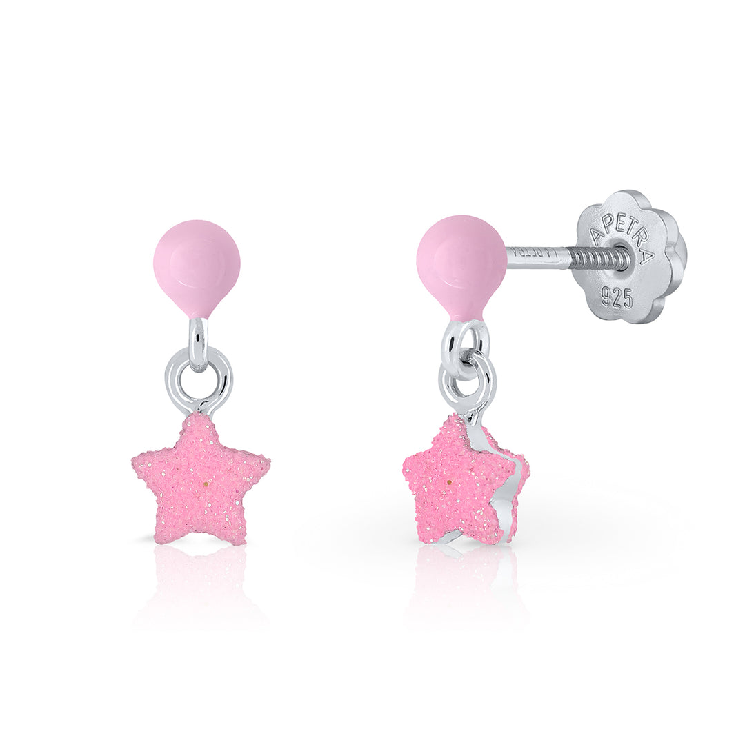 Pendientes Candy Floss Estrella purpurina