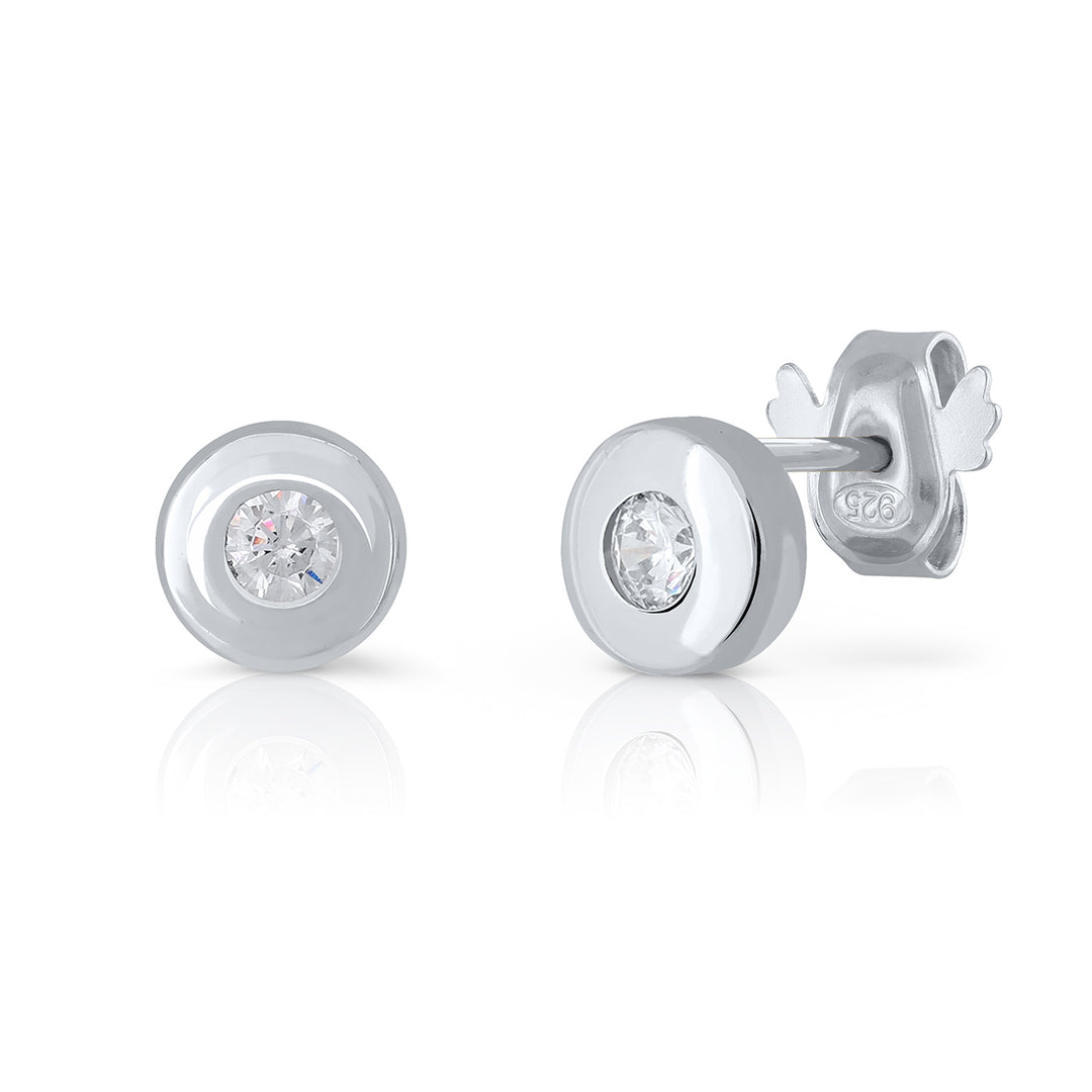 Pendientes Presión Chatón Circonita