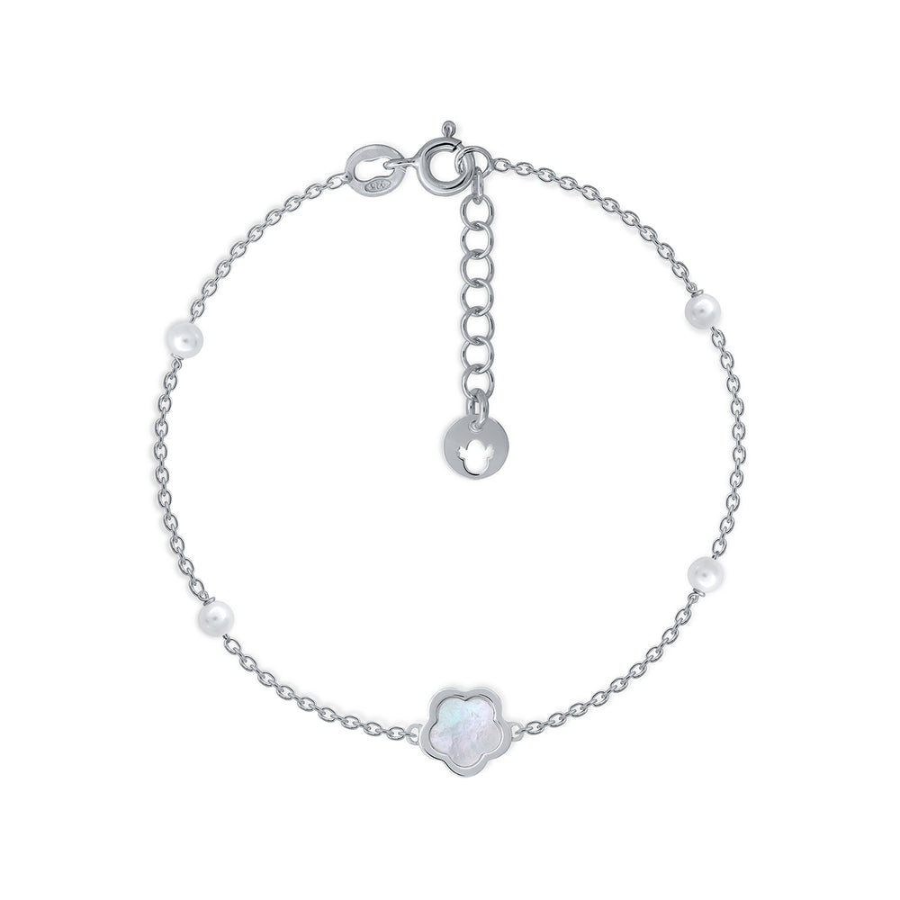 Pulsera Colección Teen Pearls - Flor blanco