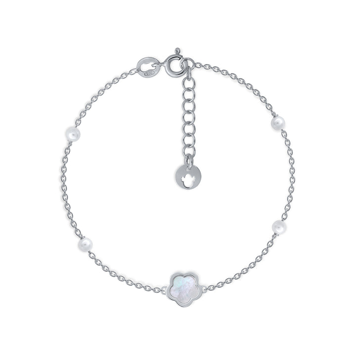 Pulsera Colección Teen Pearls - Flor blanco