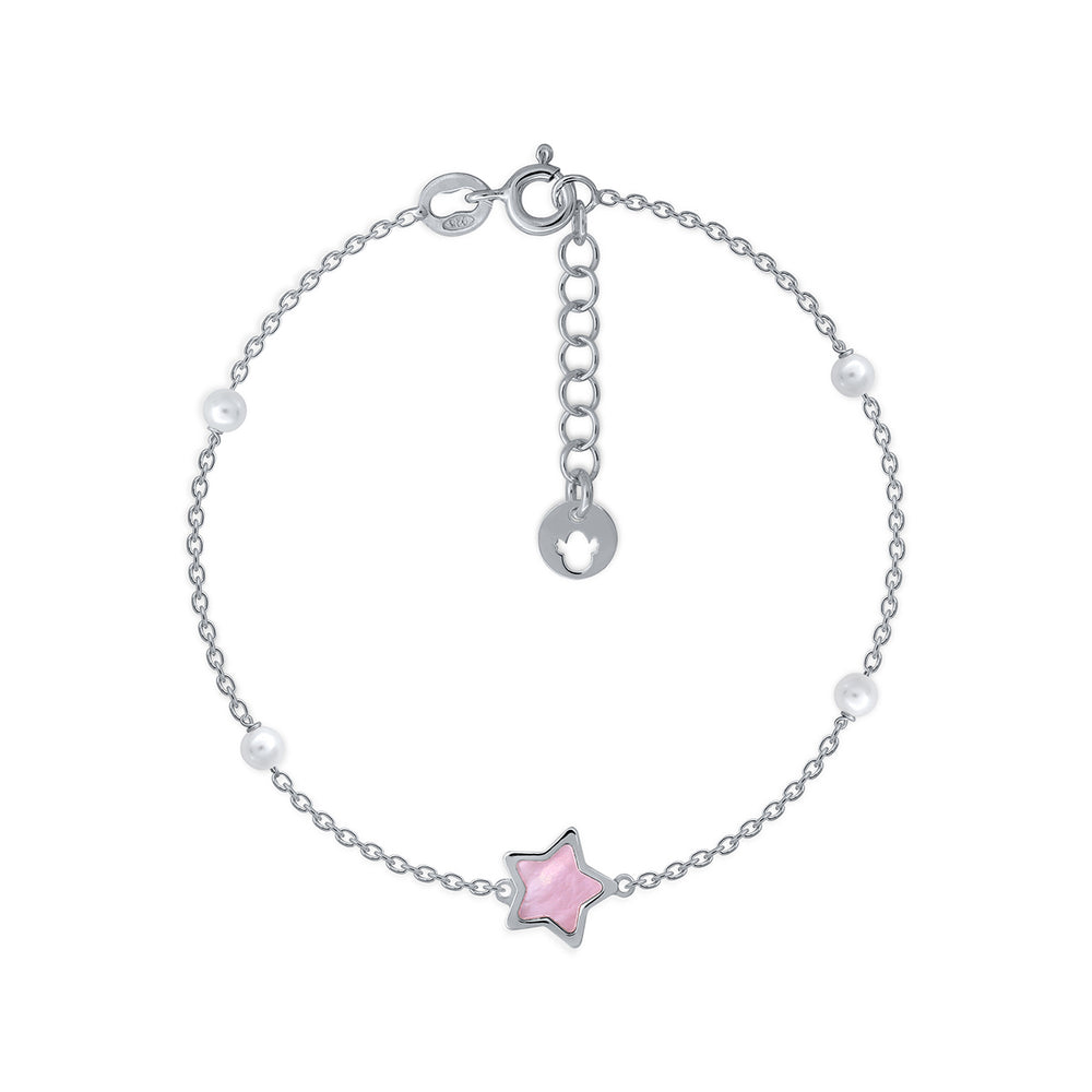 Pulsera Colección Teen Pearls - Estrella rosa