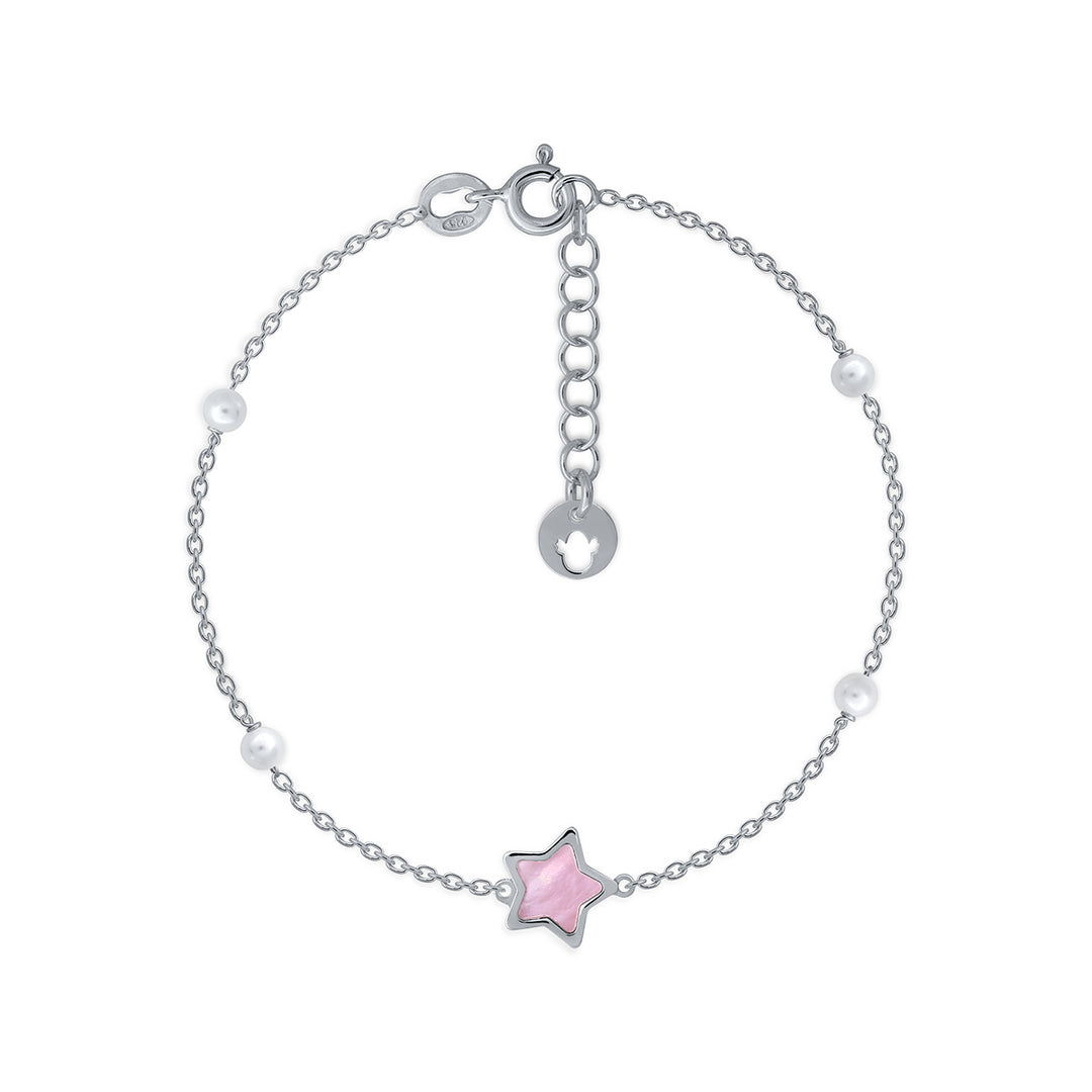 Pulsera Colección Teen Pearls - Estrella rosa