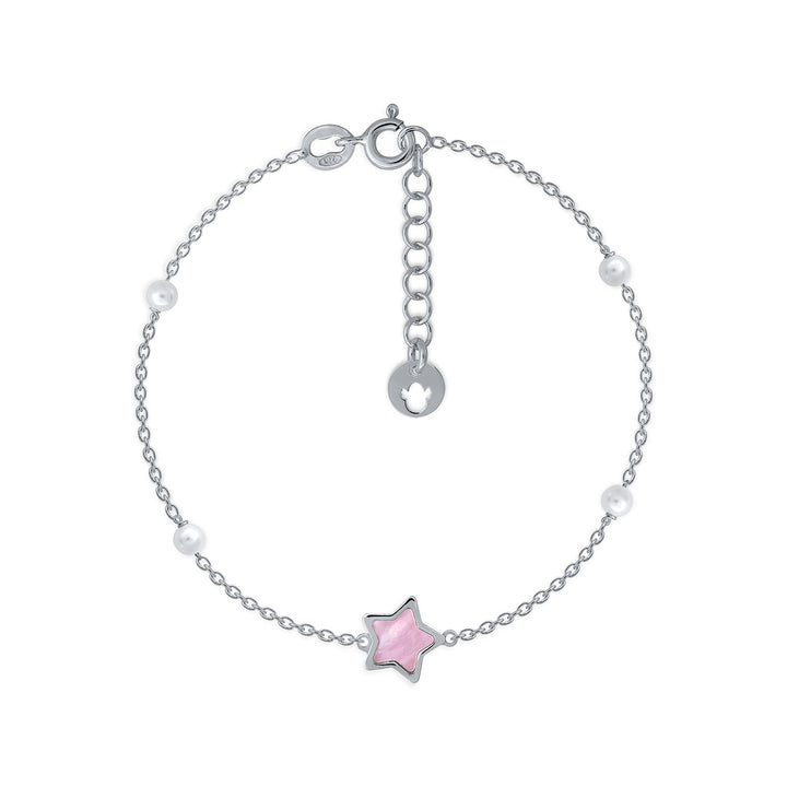 Pulsera Colección Teen Pearls - Estrella rosa