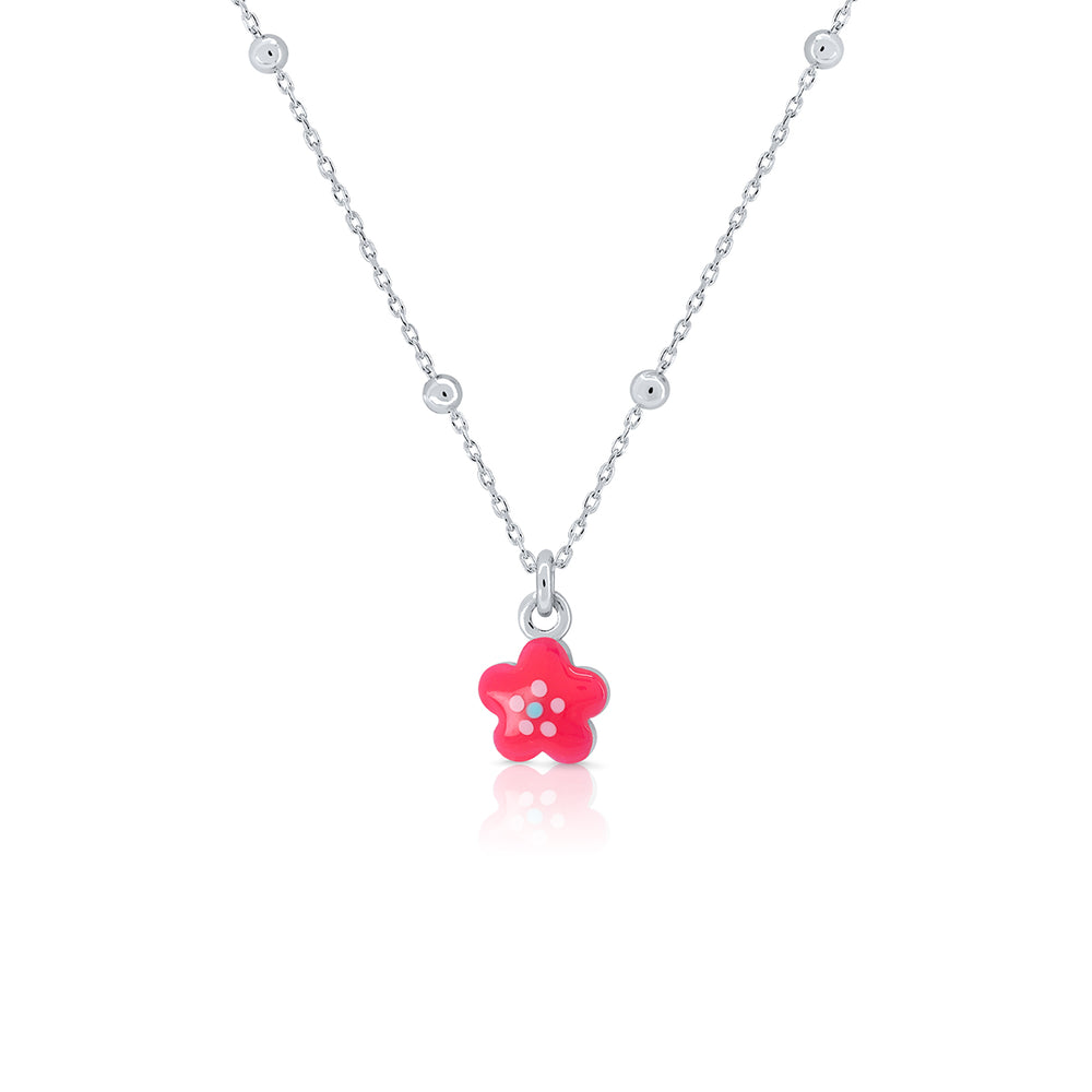 Flower Enamel Necklace