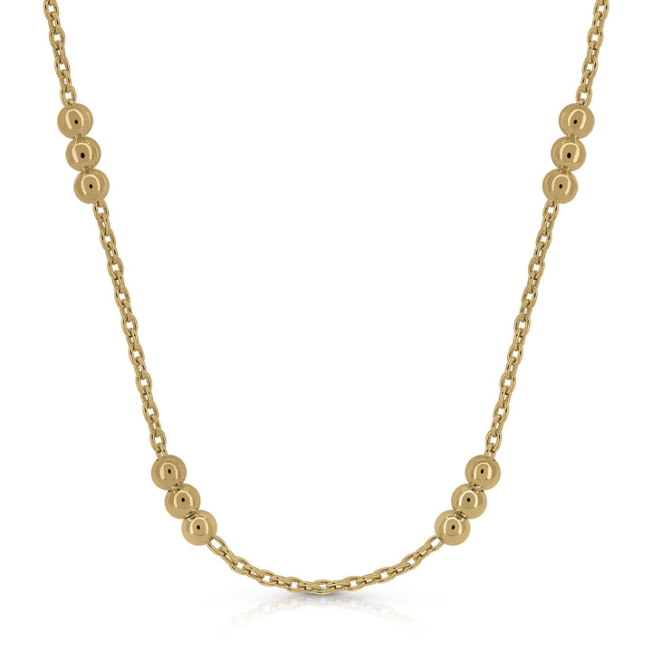 3mm enamel bead necklace