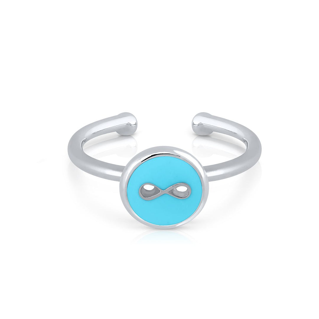 Anillo Mini Mary Esmalte - Infinito Azul