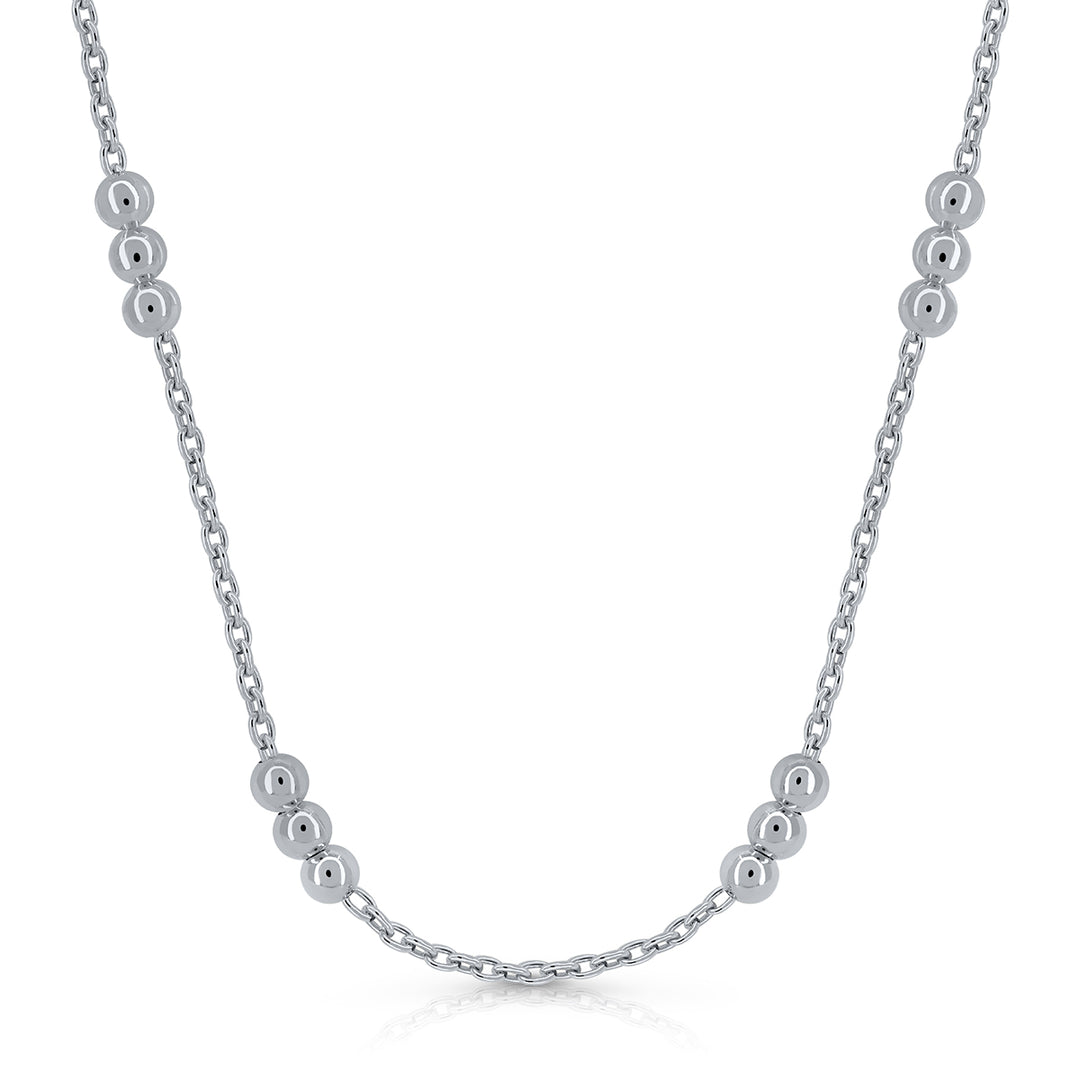 3mm enamel bead necklace