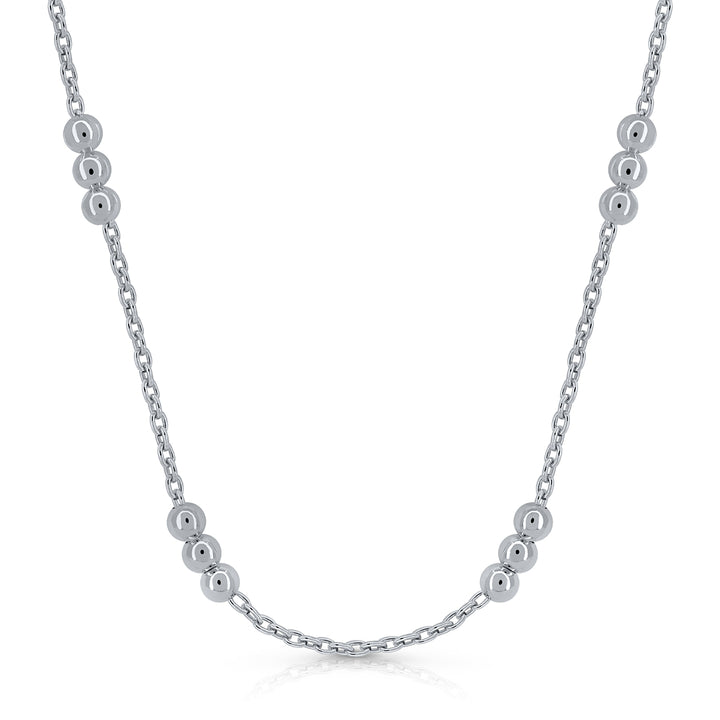 3mm enamel bead necklace