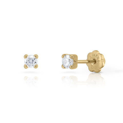 Pendientes oro Brilli Brilli 4 Garras 3,5mm