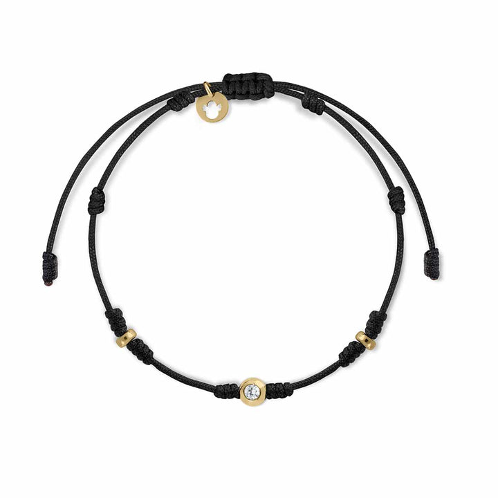 Pulsera Macramé Chatón Lenteja Brillante