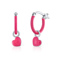 Mini aritos Colors esmalte corazón