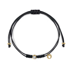 Pulsera Oro diamante Macramé punto de ilusión