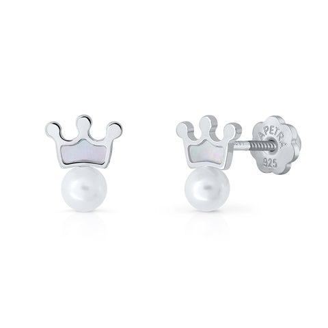 Crystal Pearl Collection Earrings Crown