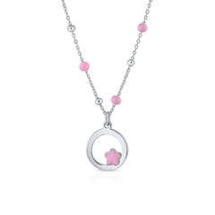 Collar Medallita flor