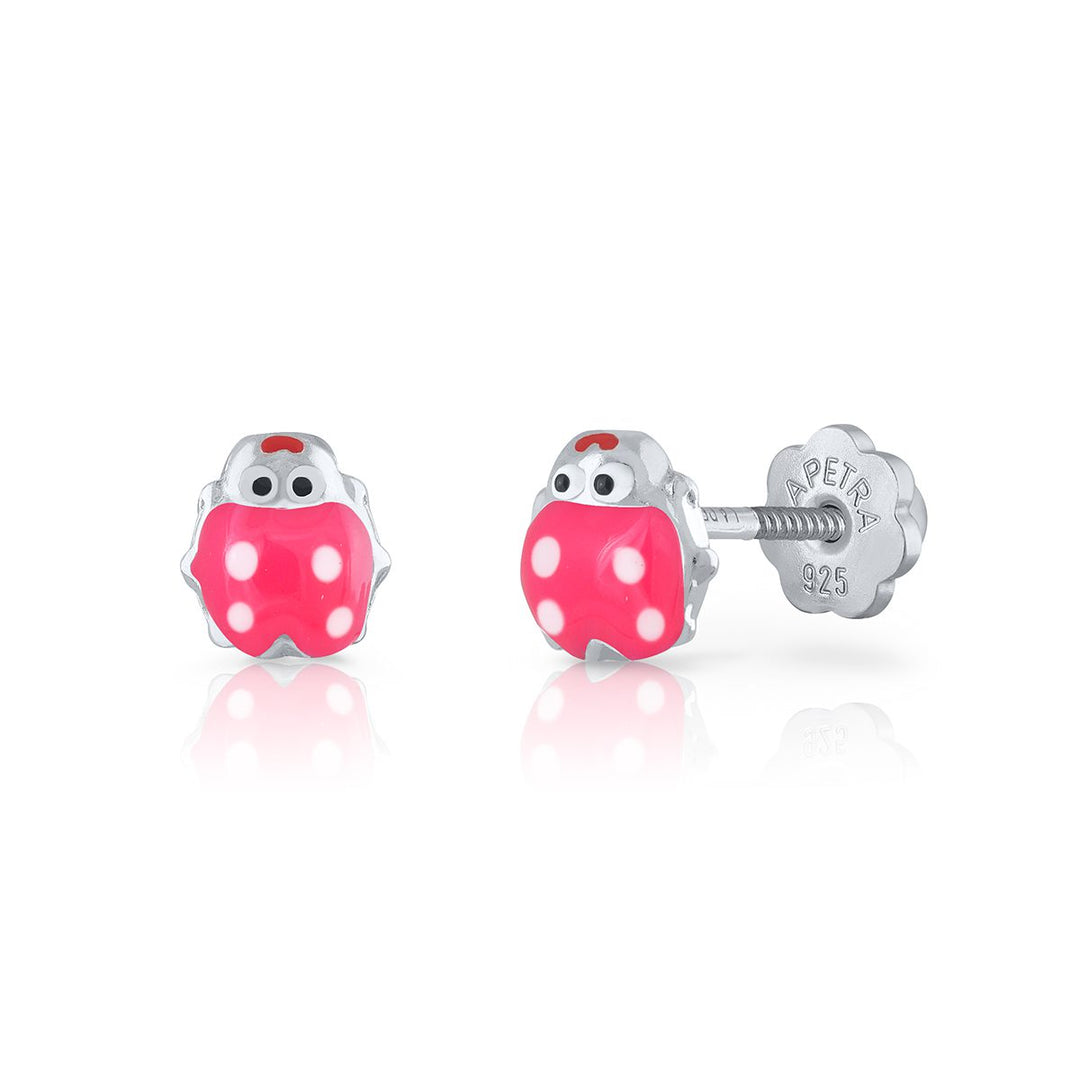 Pendientes Mariquita rosca