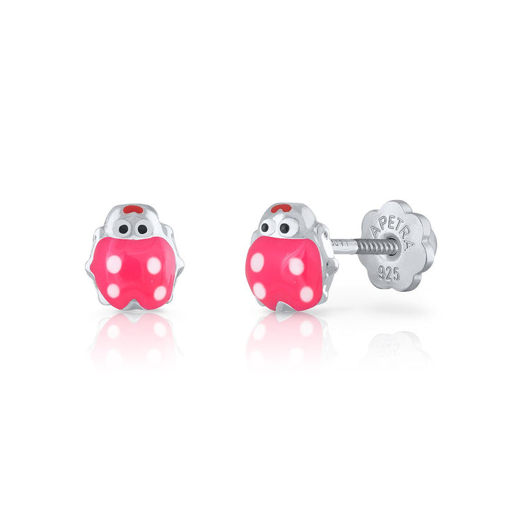 Pendientes Mariquita rosca