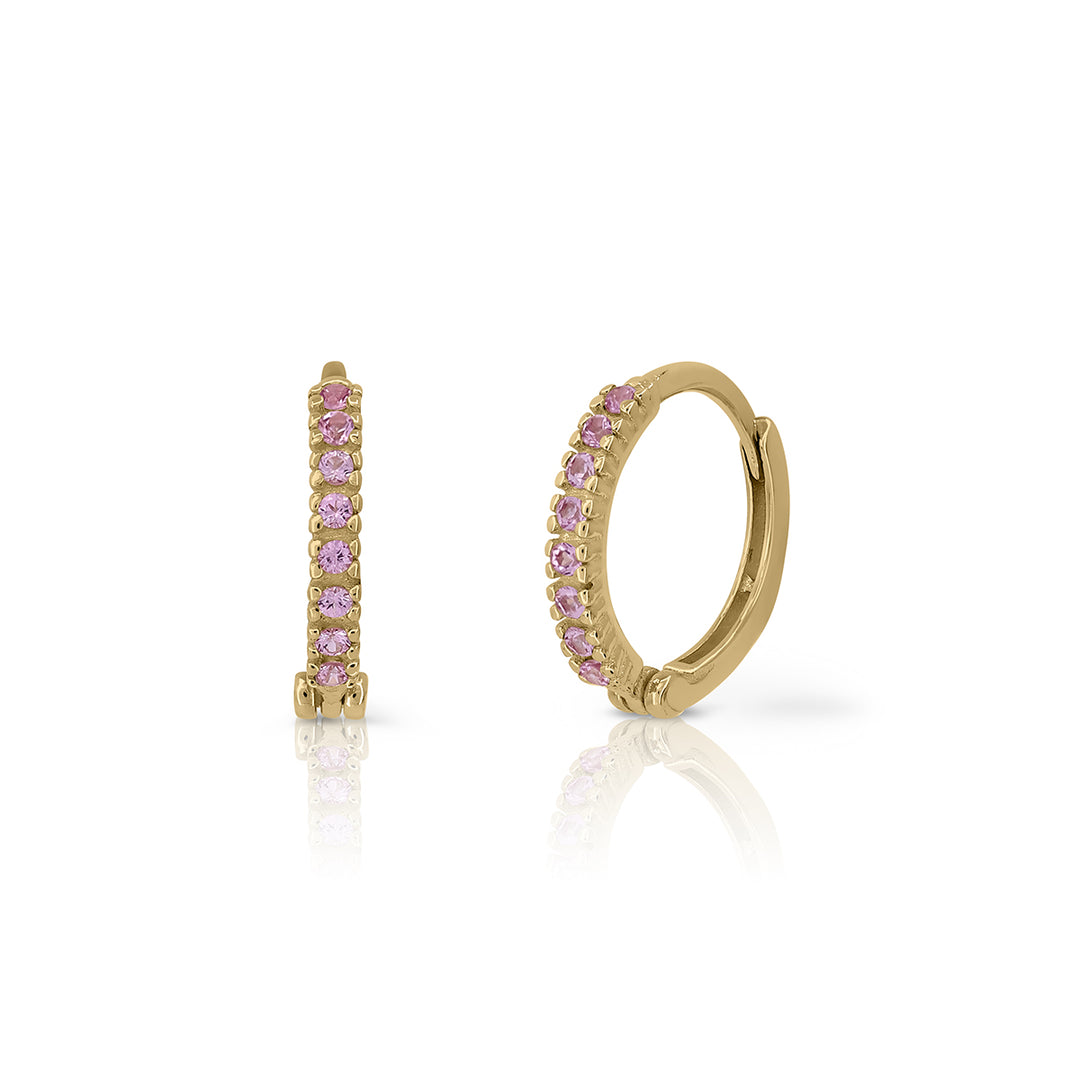 9k Gold Sparkly Heart Earrings