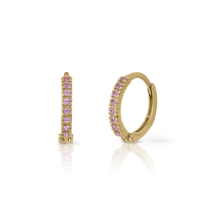 9k Gold Sparkly Heart Earrings