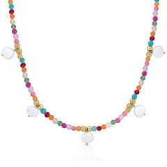 Collar oro Sprinkles con perlas pandereta