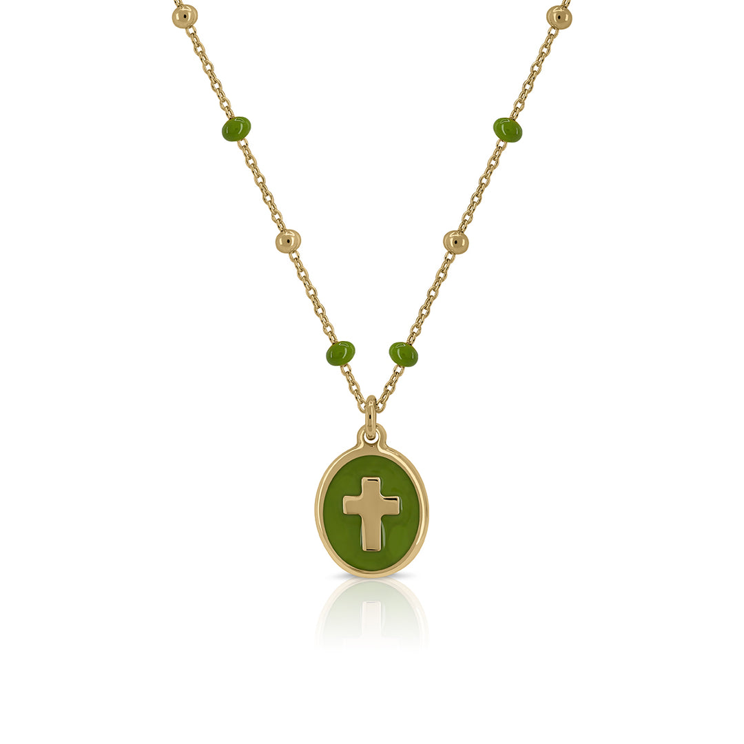 Zirconia Cross Necklace
