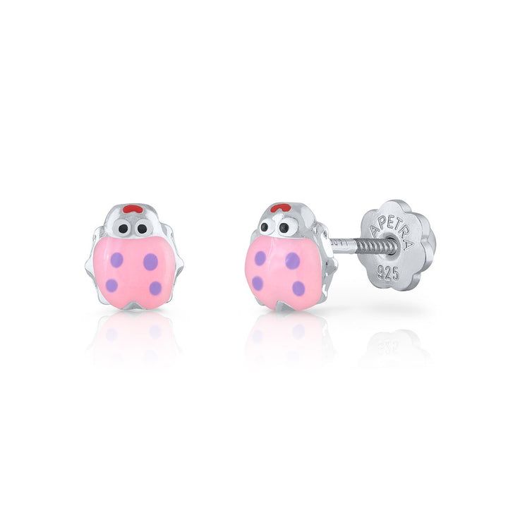 Pendientes Mariquita rosca