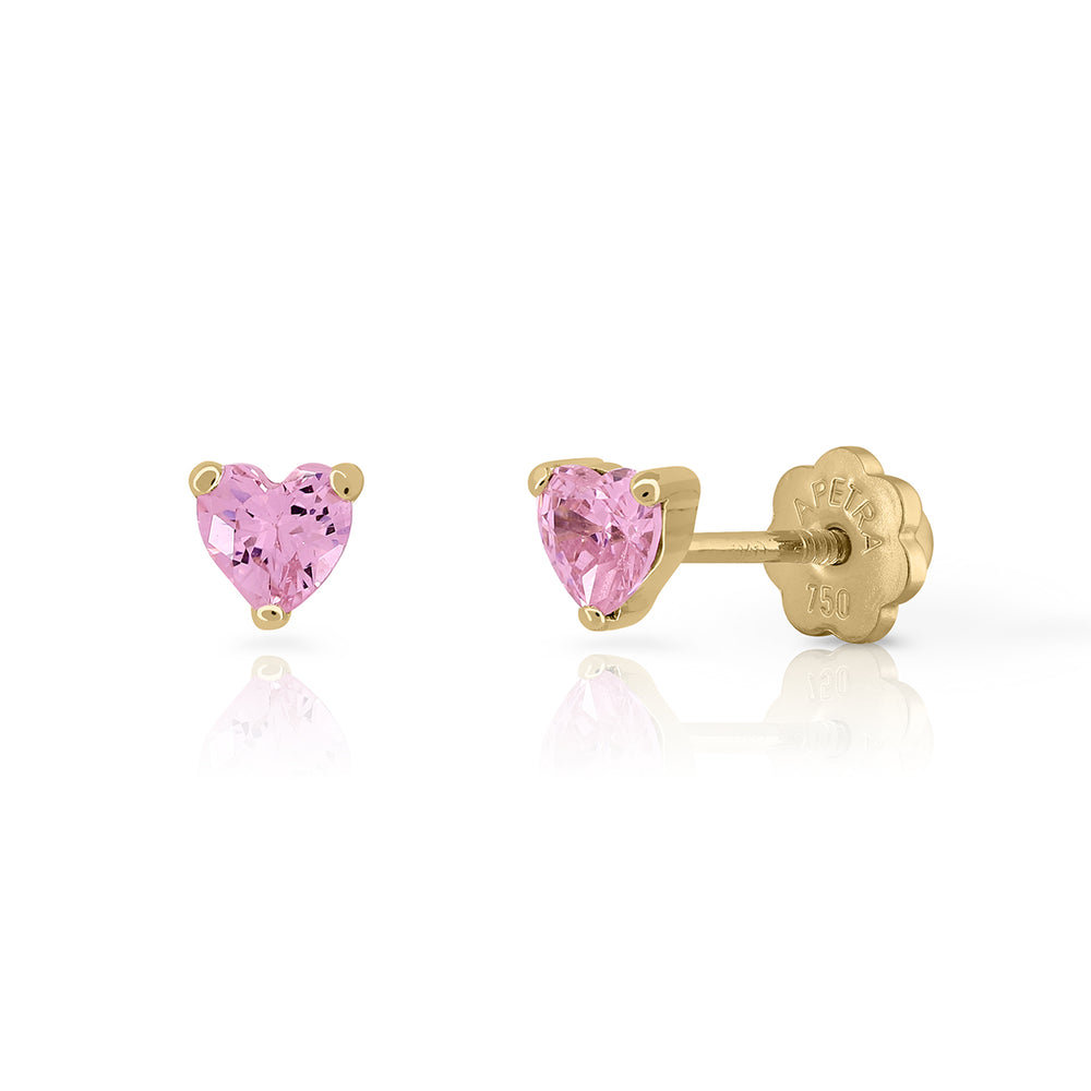 Pendientes oro 9k Brilli Brilli Corazón
