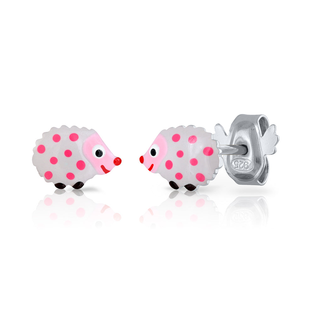 Grey Hedgehog Pressure Earrings