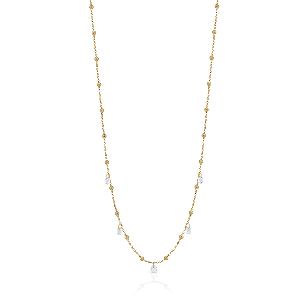 Collar oro topacios pandereta