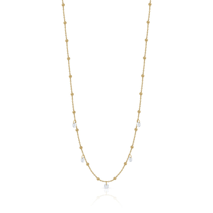 Collar oro topacios pandereta