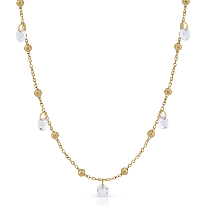 Collar oro topacios pandereta