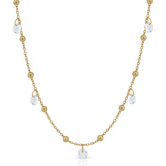 Collar oro topacios pandereta