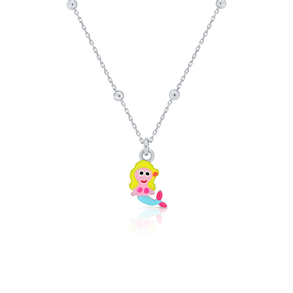 Mermaid Enamel Necklace