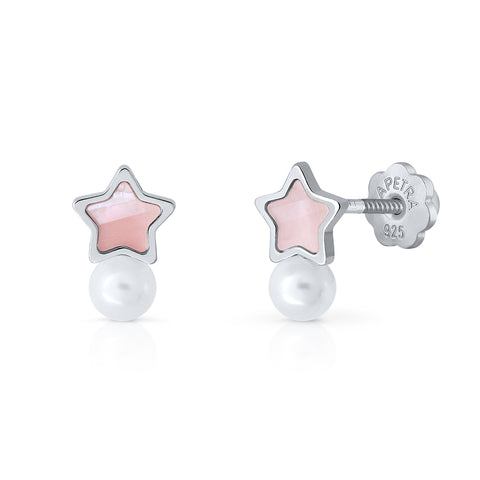 Crystal Pearl Collection Earrings Star