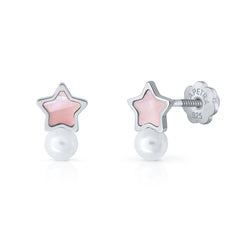 Pendientes Cristal pearl estrella