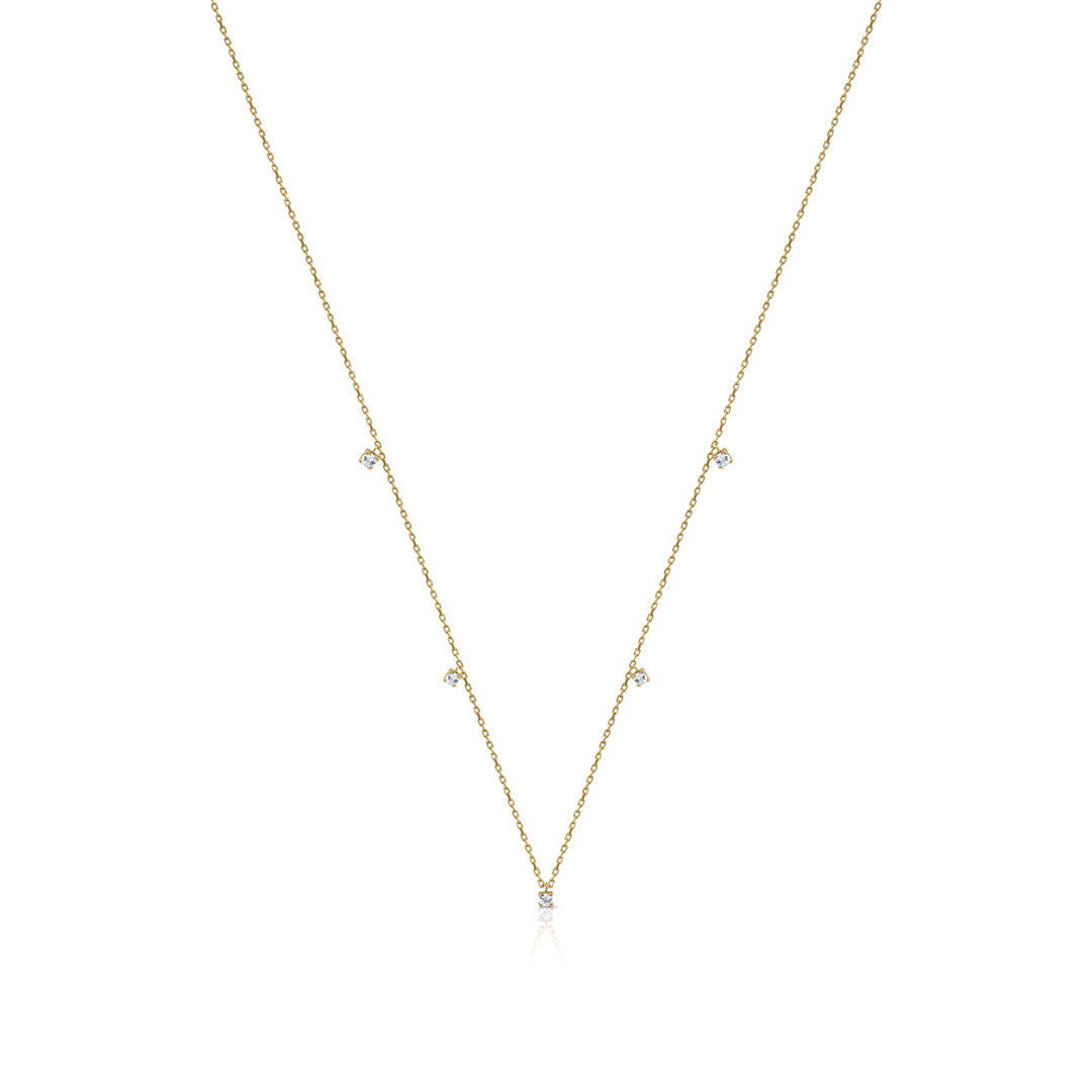 Collar oro garritas pandereta topacio