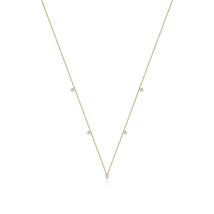 Collar oro garritas pandereta topacio