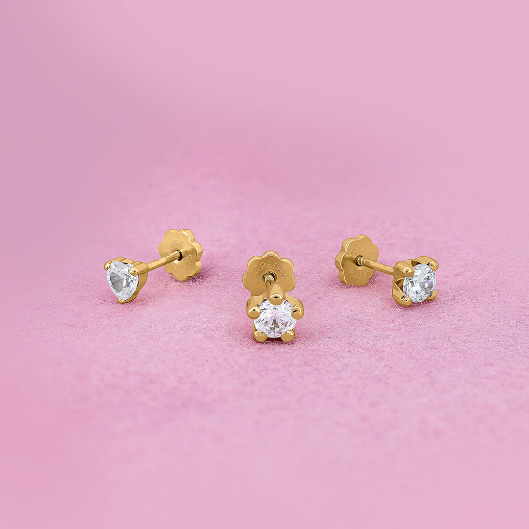 Pendientes oro Brilli Brilli 4 Garras 4mm