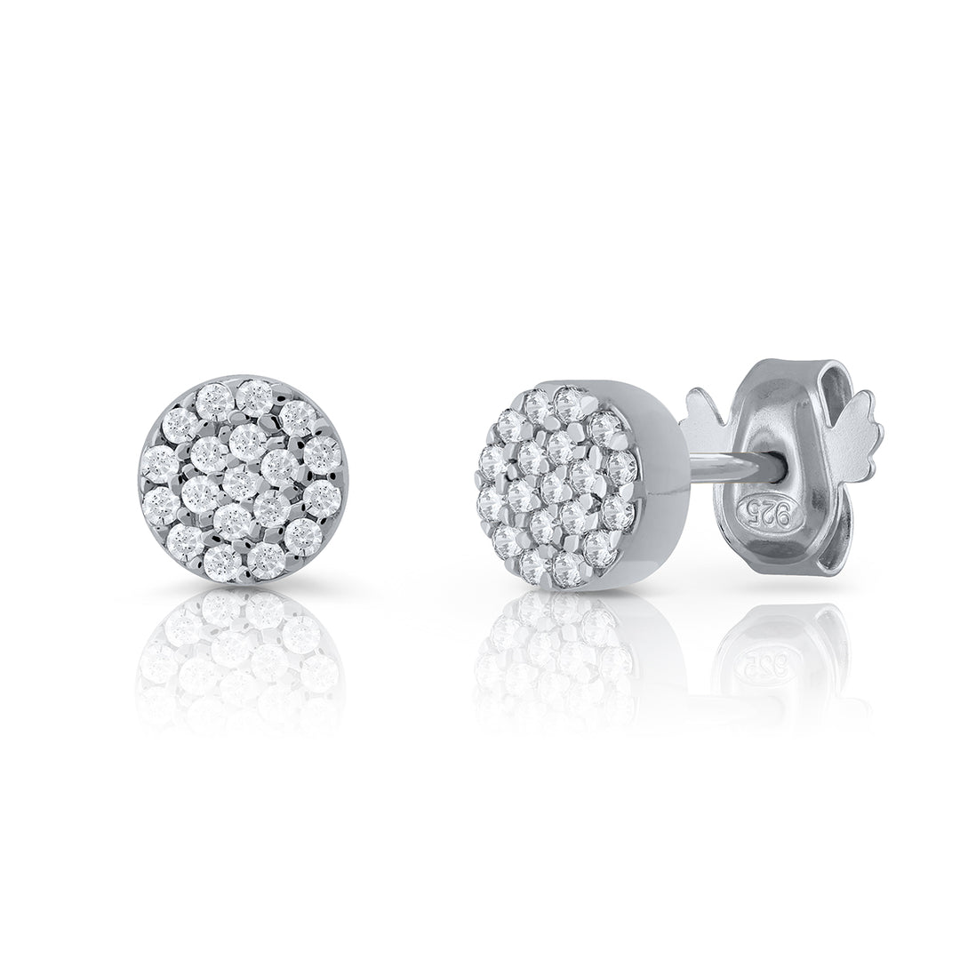 Pendientes Presión Pavé Circonitas blanco