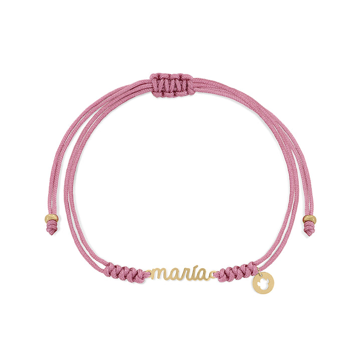 Pulsera Oro Macramé nombre