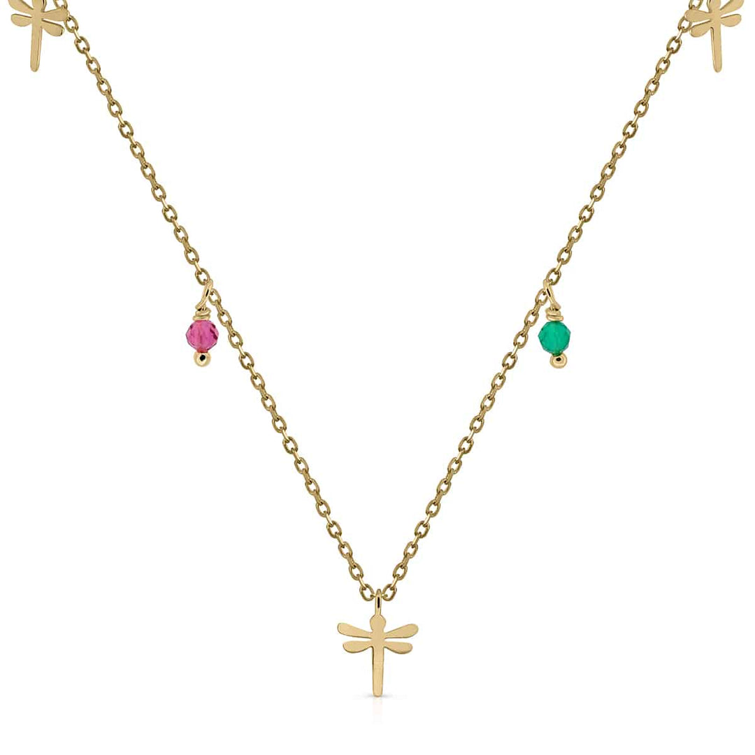 Collar Oro Lula y Piedras detalle