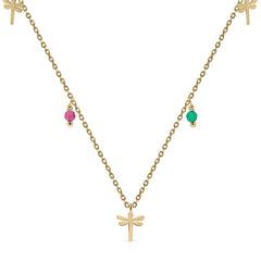 Collar oro lula y piedras