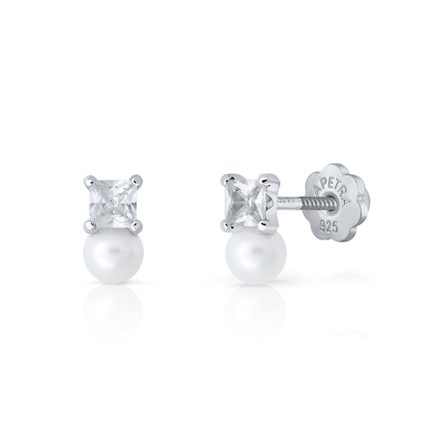 Earrings Brilli Brilli Pearl Square