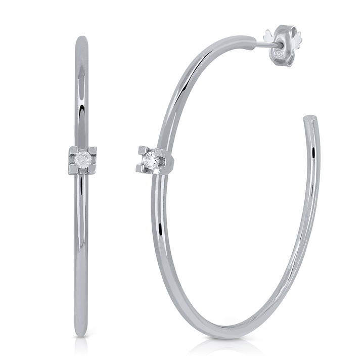 Aros de 40x2mm con circonita