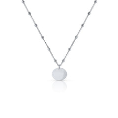Collar bolitas 3mm chapa oval