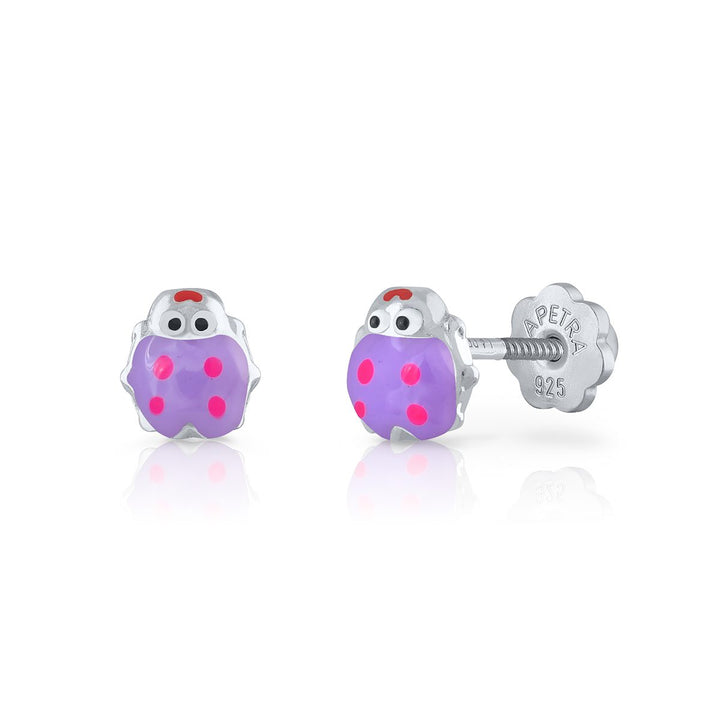 Pendientes Mariquita rosca